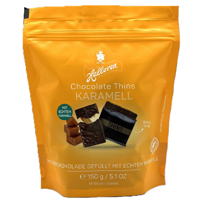Набор молочного шоколада с начинкой из соленой карамели 150 г Halloren