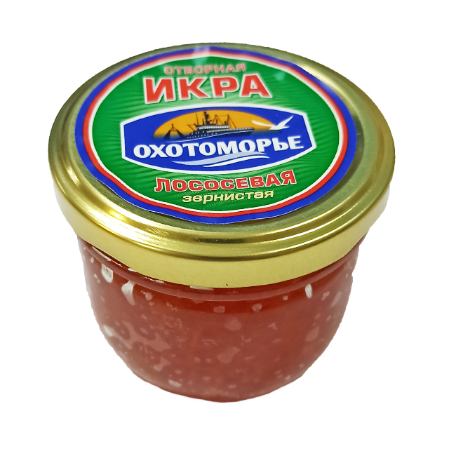 Икра красная лососевая (кета) 100 г зернистая
