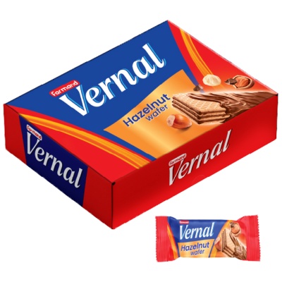 Вафли "Вернал" cо вкусом фундука покрытые молочным шоколадом 300 г Farmand