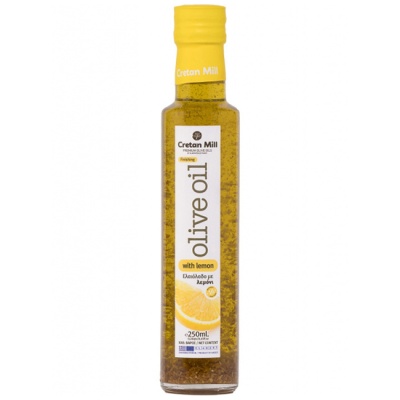 Масло оливковое нерафинированное с лимоном 250 мл Cretan Mill