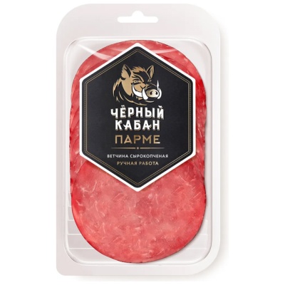 Ветчина Парме сырокопчёная (нарезка) 85 г Чёрный кабан