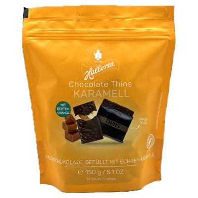 Набор молочного шоколада с начинкой из соленой карамели 150 г Halloren