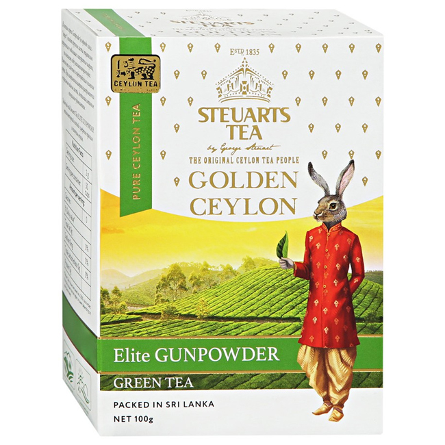 Чай зеленый "ELITE GUNPOWDER" 100 г Steuarts Tea