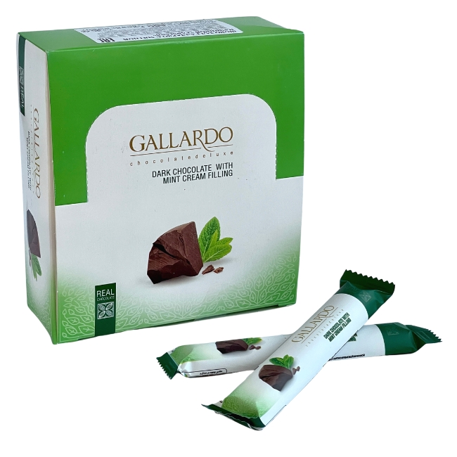 Шоколад с мятной начинкой GALLARDO 25 г х 144 шт FARMAND