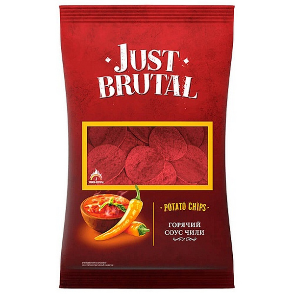 Чипсы картофельные со вкусом горячего соуса Чили 100 г JUST BRUTAL