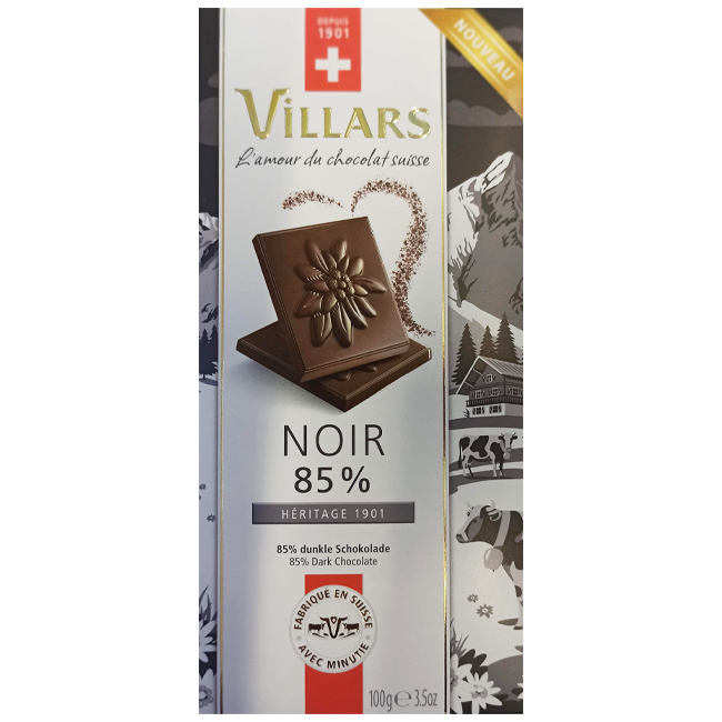 Горький шоколад 85% 100 г Villars 