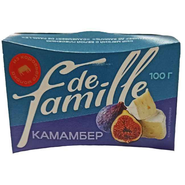 Сыр Камамбер де Фамиль 100 г (срок годн.13.08) de Famille