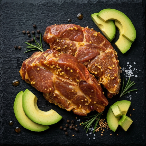 Стейк из свиной шеи "Асадо" в соусе терияки (весовой) охлажденный