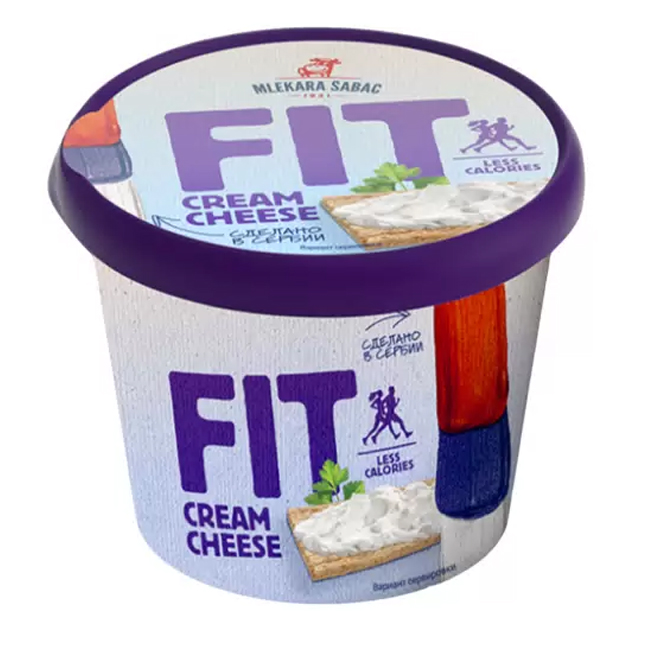 Сыр мягкий сливочный FIT Creme Cheese 250 г Млекара Шабац