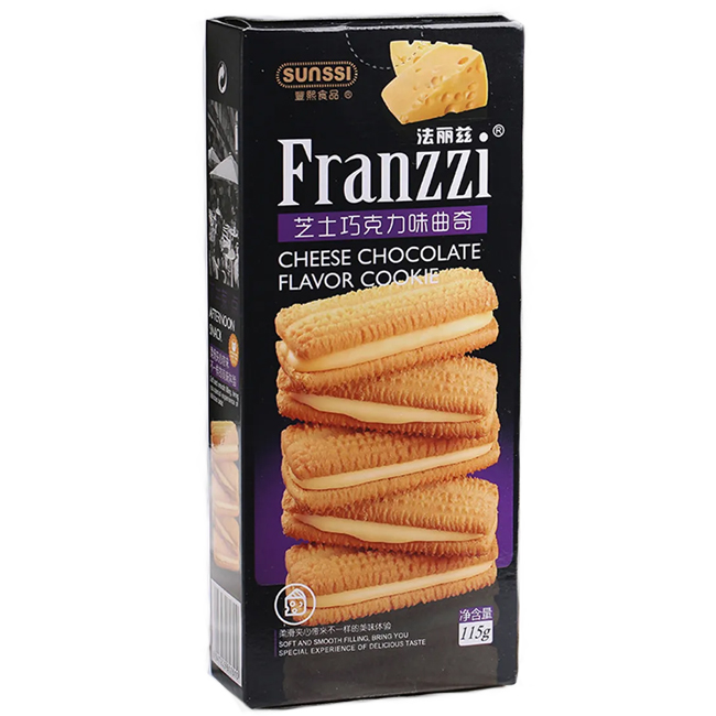Печенье-сэндвич песочное с сырно-шоколадным вкусом 115 г Franzzi