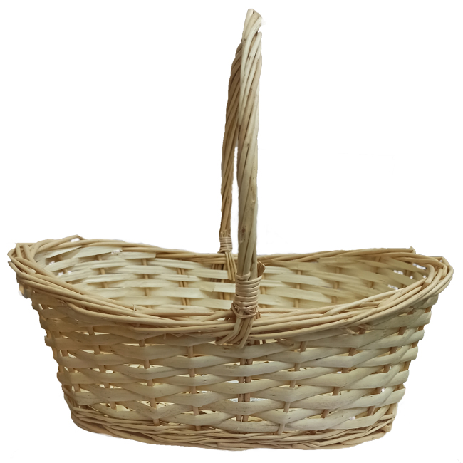 Корзина овальная 30 х 21 см (средняя) натурального цвета