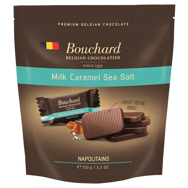 Шоколад молочный с кусочками соленой карамели 150 г Bouchard