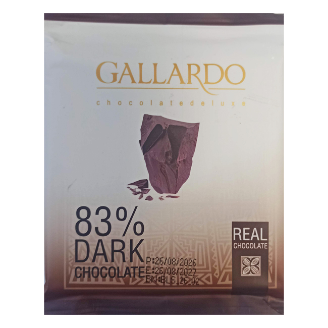 Горький шоколад 83% GALLARDO 42 г FARMAND