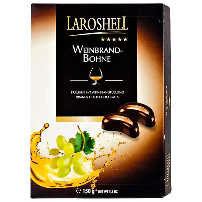 Набор шоколадных конфет Weinbrand Bohne c бренди 150 г Laroshell