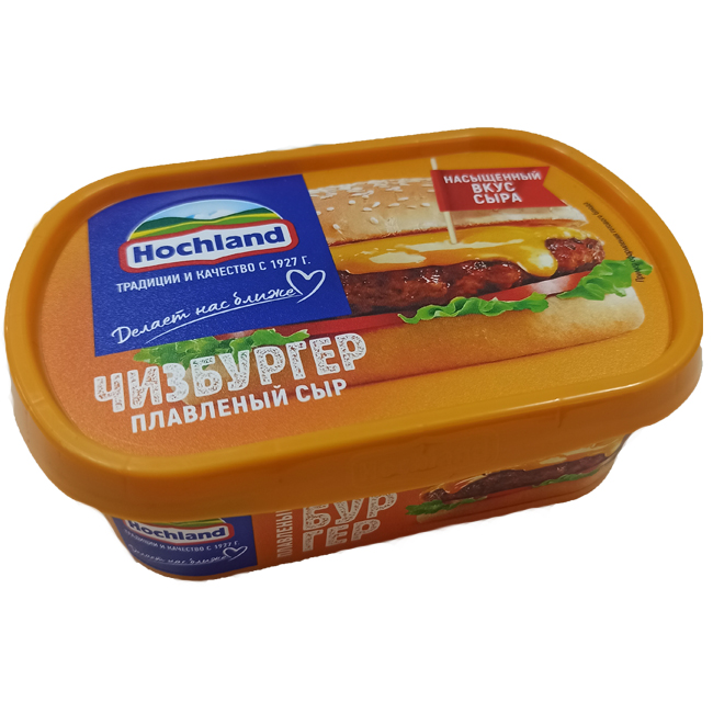 Сыр плавленый Чизбургер (ванночка) 200 г (срок годн.27.10/22.11) Hochland