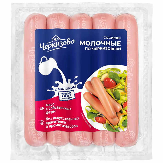 Сосиски "Молочные по-черкизовски" 250 г Черкизово