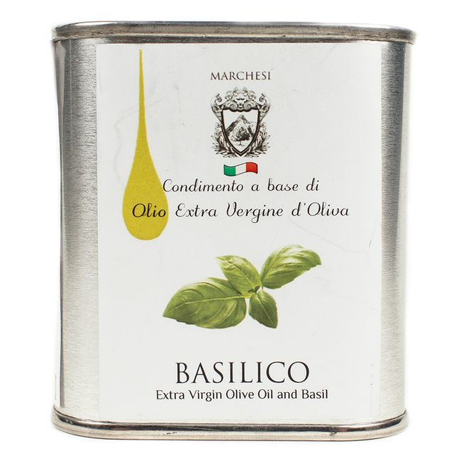Масло оливковое с базиликом (в жестяной банке) 150 мл Marchesi 