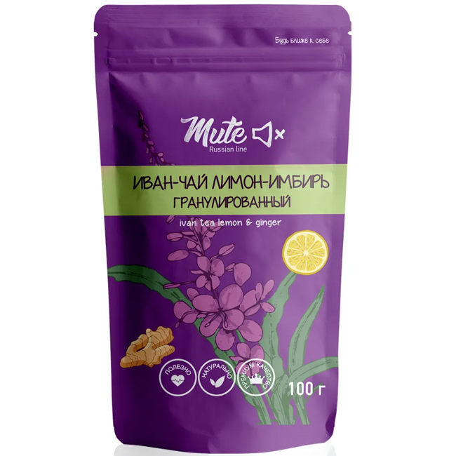Иван-чай с лимоном и имбирем 100 г Mute