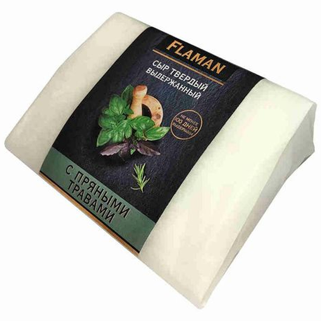 Сыр твердый С пряными травами 200 г Flaman