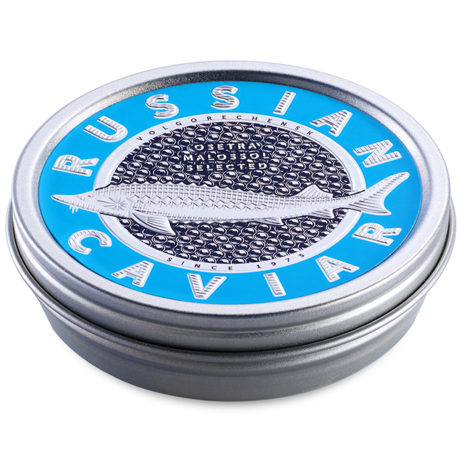 Чёрная осетровая икра сорта Selected 30 г RUSSIAN CAVIAR