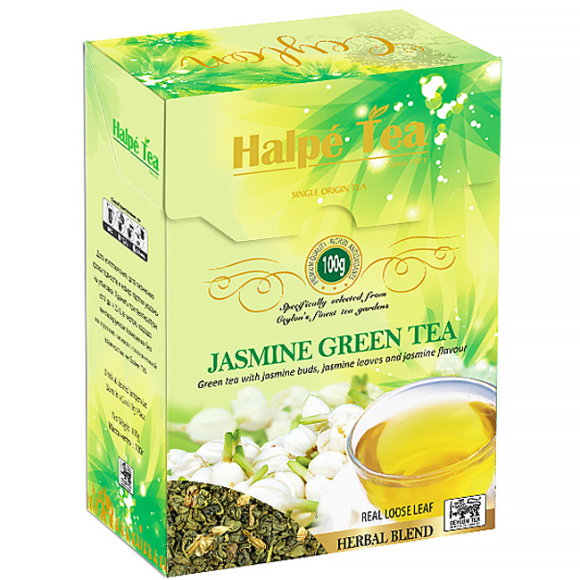 Чай зеленый со вкусом жасмина 100 г Halpe Tea