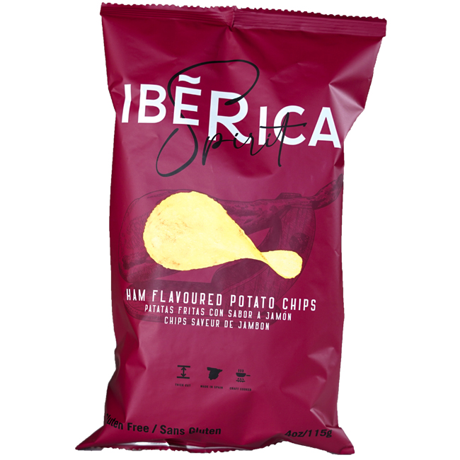 Картофельные чипсы со вкусом Хамона 115 г (срок годн.12.03) IBERICA