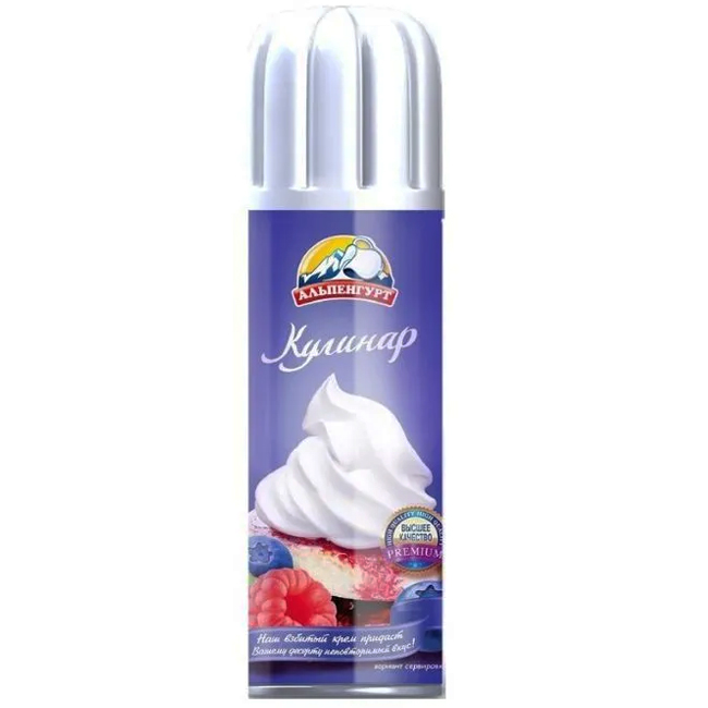 Взбитый крем 26,5% "Кулинар" 250 г Альпенгурт