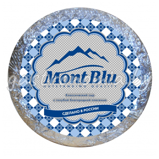 Сыр Мон Блю 50% (весовой) с голубой плесенью