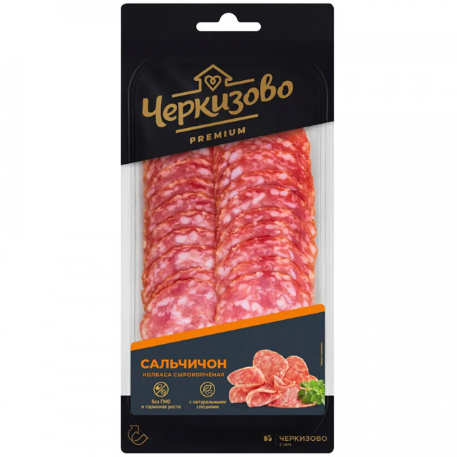 Колбаса сырокопчёная Сальчичон (нарезка) 100 г (срок годн.16.06) Черкизово