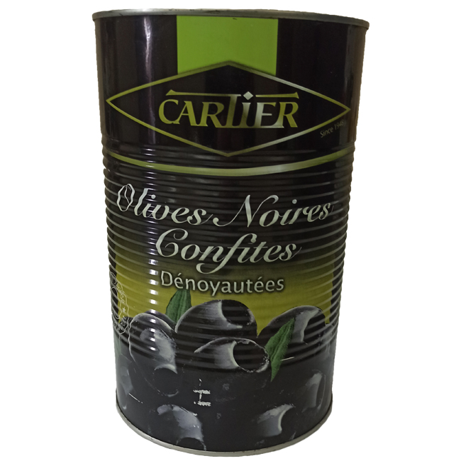 Оливки чёрные (маслины) без косточки 4200 г Cartier