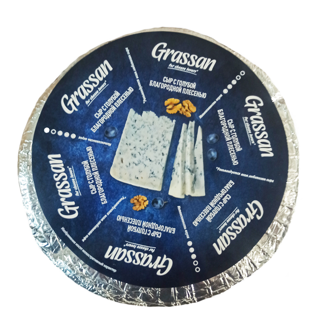 Сыр Грассан (весовой) с голубой плесенью