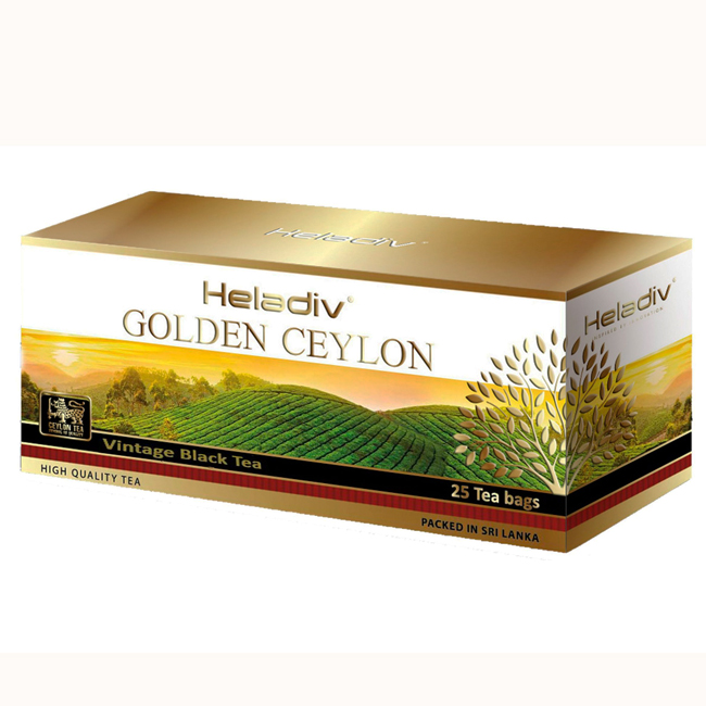 Чай черный "GOLDEN CEYLON" 25 х 2 г HELADIV