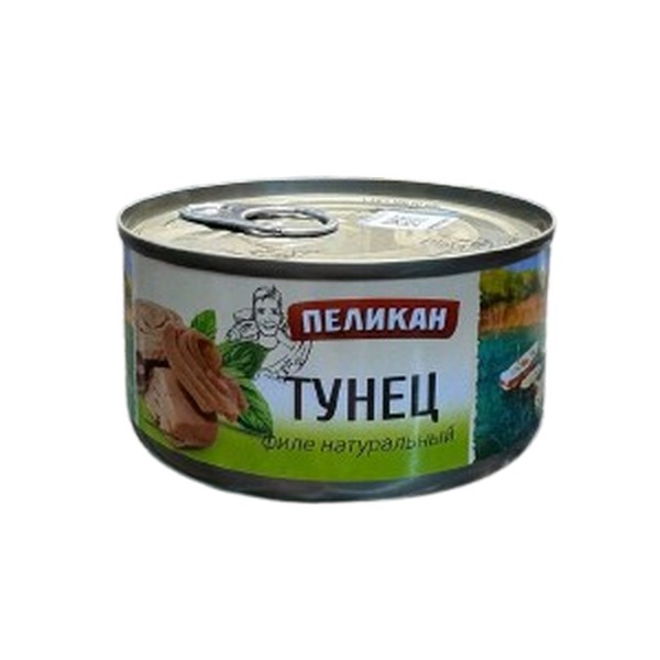 Тунец филе натуральное 185 г Пеликан