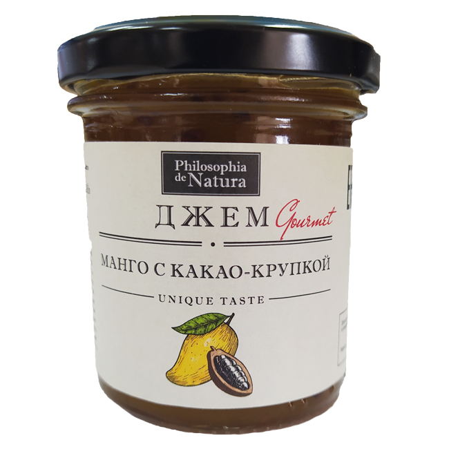 Джем Манго с какао-крупкой 180 г Philosophia de Natura Джем Манго с какао-крупкой 180 г Philosophia de Natura