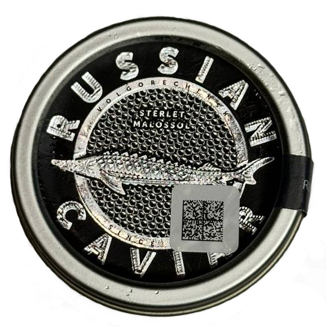 Чёрная осетровая икра Sterlet 30 г RUSSIAN CAVIAR