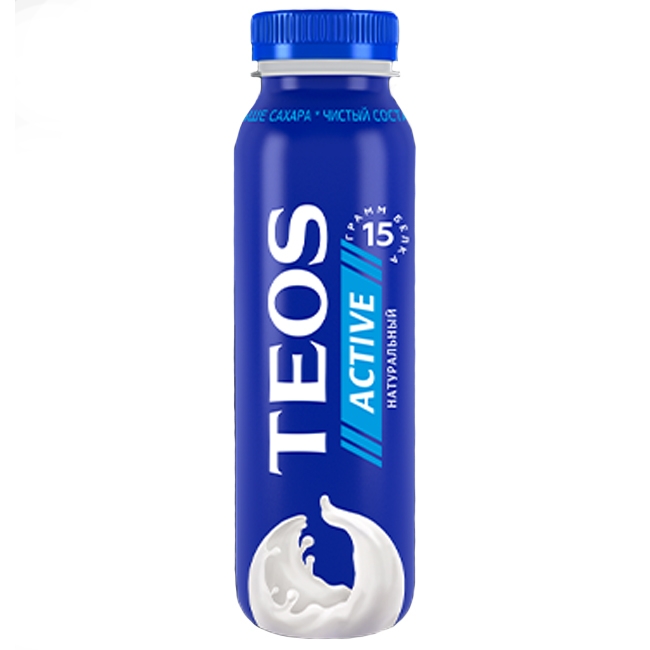 Йогурт питьевой TEOS ACTIVE 2% 260 г Савушкин продукт 