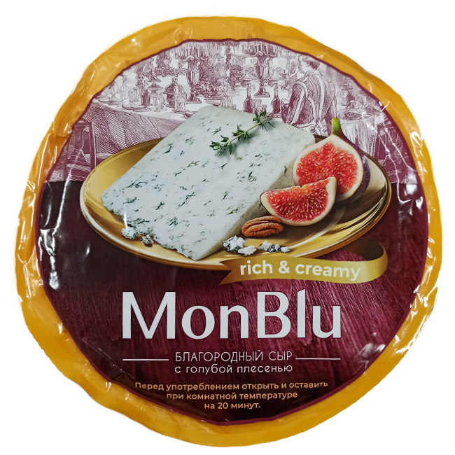 Сыр Сливочный Мон Блю 60% (весовой) с голубой плесенью