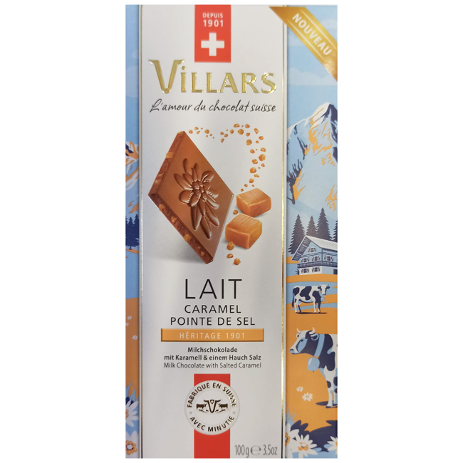 Молочный шоколад с кусочками соленой карамели 100 г Villars