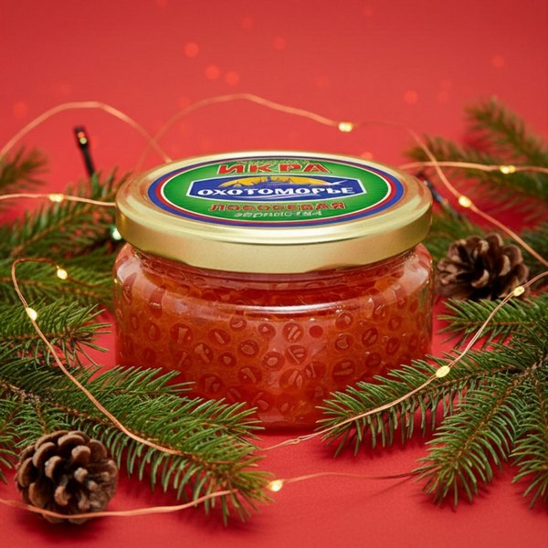 ПРЕДЗАКАЗ - Икра красная лососевая (кета) 200 г ОХОТОМОРЬЕ