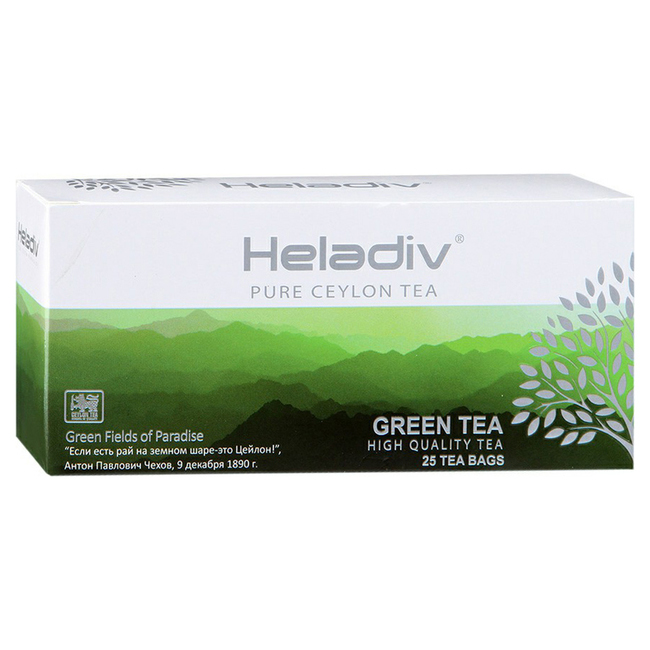 Чай зеленый "GREEN TEA" 25 х 2 г HELADIV
