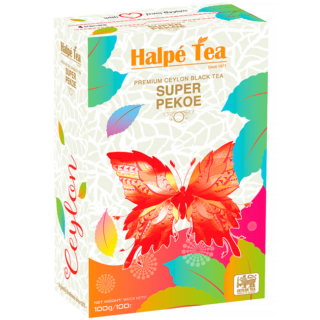 Чай черный байховый "SUPER PEKOE" (крупнолистовой) 100 г Halpe Tea