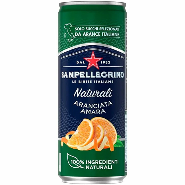 Напиток Sanpellegrino с соком Aranciata Amara апельсиновый 330 мл газированный