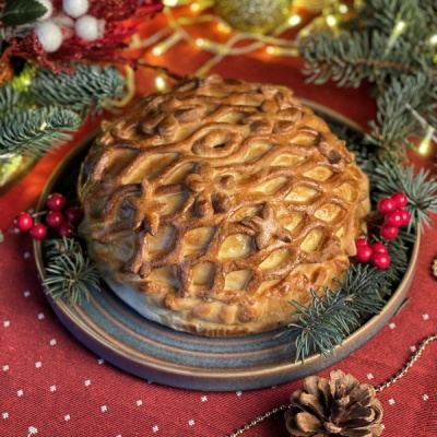 ПРЕДЗАКАЗ - Курник с бедром на гриле, белыми грибами и картофелем 1400 г