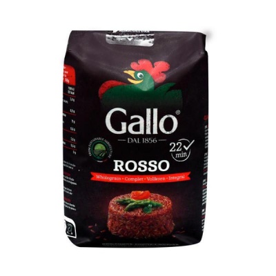 Рис длиннозерный красный ROSSO 500 г Gallo