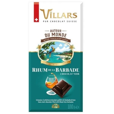 Тёмный шоколад с Барбадосским ромом 100 г Villars