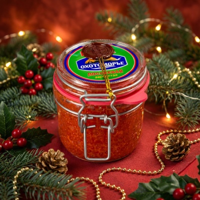 ПРЕДЗАКАЗ - Икра красная лососевая (горбуша) 230 г ОХОТОМОРЬЕ