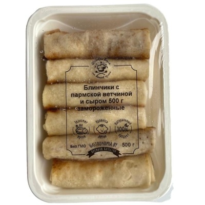 Блинчики с ветчиной и сыром 500 г замороженные 