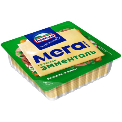 Сыр плавленый Мега Эмменталь (ломтевой) 140 г Hochland