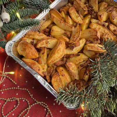 ПРЕДЗАКАЗ - Картофель с пряностями и шкварками 1500 г п/ф для запекания