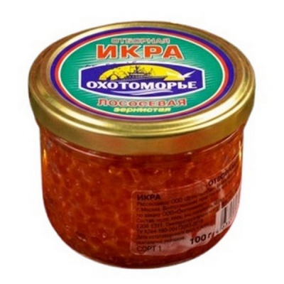 Икра красная лососевая (кета) 100 г ОХОТОМОРЬЕ